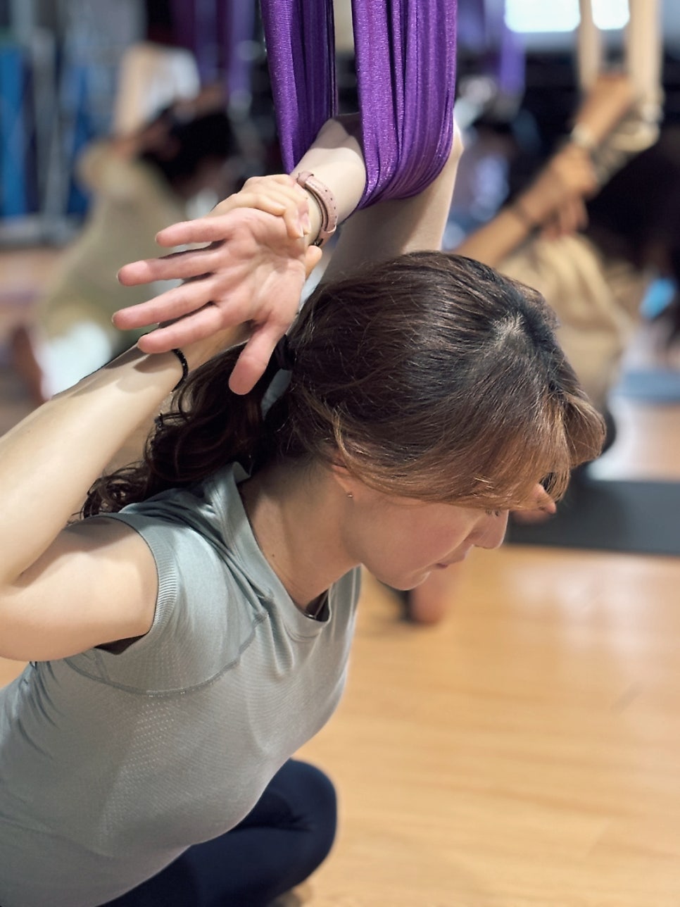 플라잉요가 해먹 스트레칭 — 초보 동작